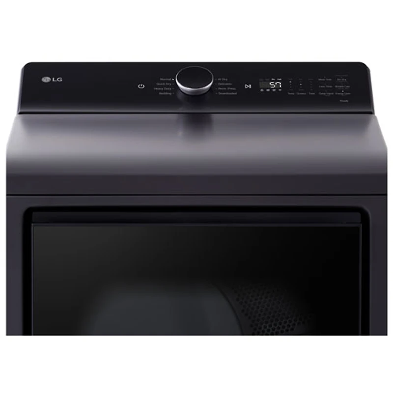 Sécheuse électrique à contrôle arrière de très grande capacité 7,3 pi³ de LG (DLE8400BE) - Noir mat