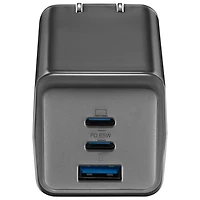 Insignia 65W 3-Port USB-C/USB-A Wall Charger (NS-MW3165C2A1B24-C) - Black - Only at Best Buy