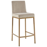 Diego Contemporary Counter Height Barstool - Set of 2 - Beige