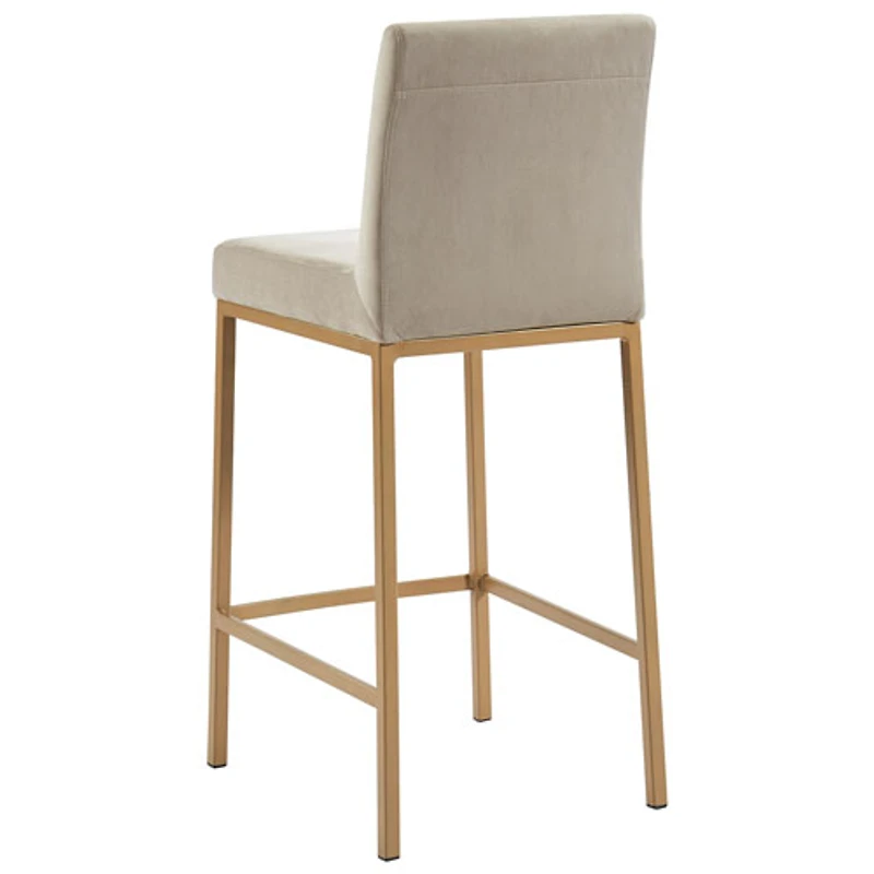Diego Contemporary Counter Height Barstool - Set of 2 - Beige