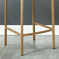 Diego Contemporary Counter Height Barstool - Set of 2 - Beige