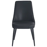 Koda Modern Faux Leather Dining Chair - Set of 2 - Black