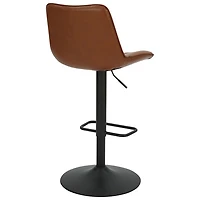 Kosi Contemporary Adjustable Height Air-Lift Barstool - Set of 2 - Saddle
