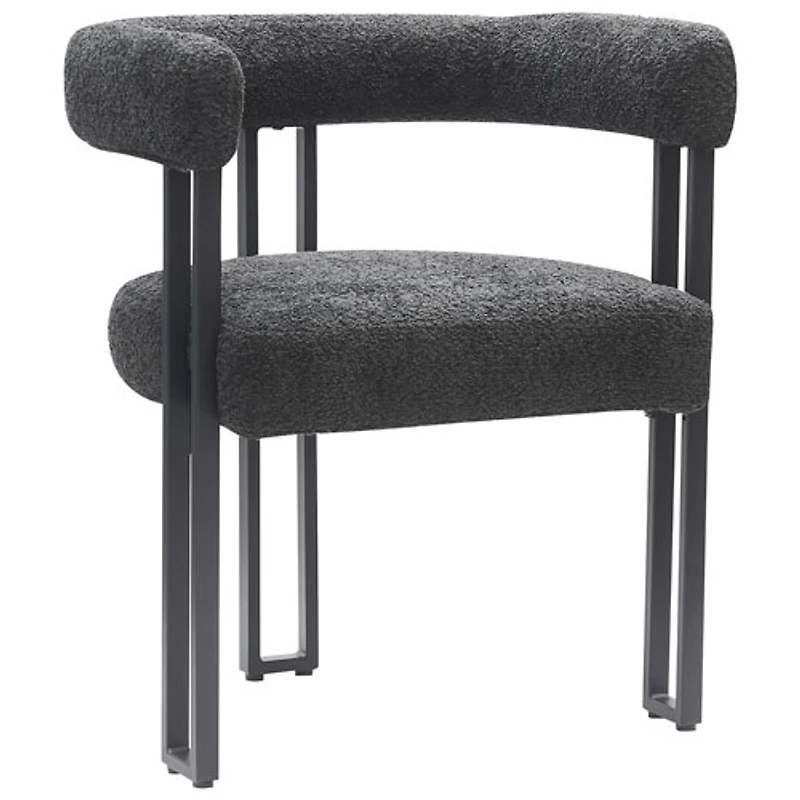 Scarlet Contemporary Fabric Dining Chair - Set of 2 - Charcoal