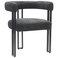Scarlet Contemporary Fabric Dining Chair - Set of 2 - Charcoal