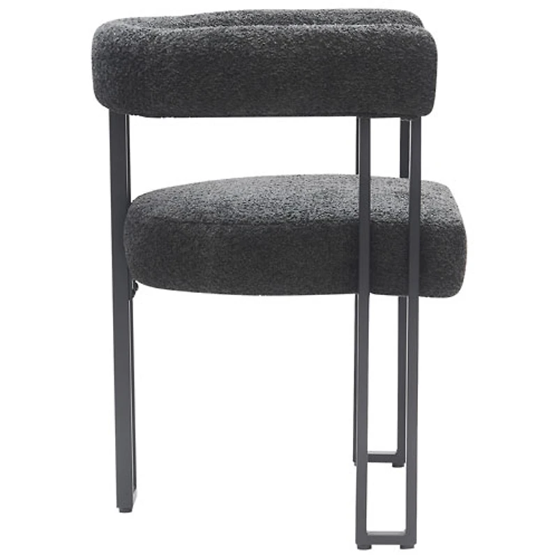Scarlet Contemporary Fabric Dining Chair - Set of 2 - Charcoal