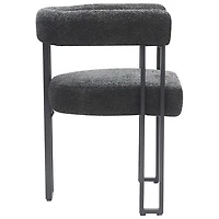 Scarlet Contemporary Fabric Dining Chair - Set of 2 - Charcoal