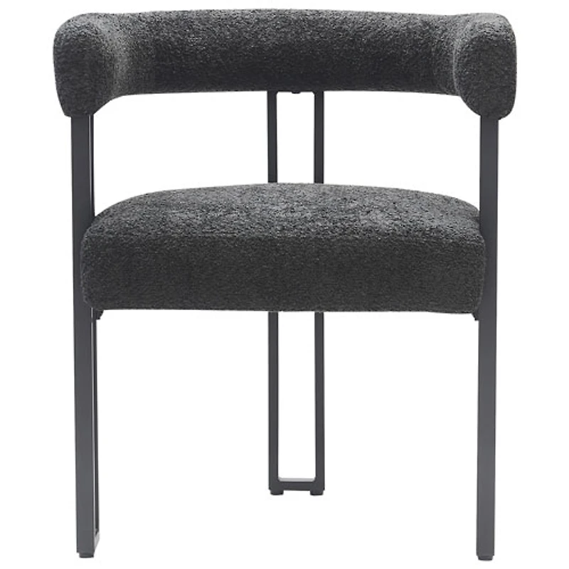Scarlet Contemporary Fabric Dining Chair - Set of 2 - Charcoal