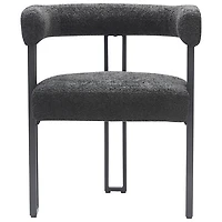 Scarlet Contemporary Fabric Dining Chair - Set of 2 - Charcoal