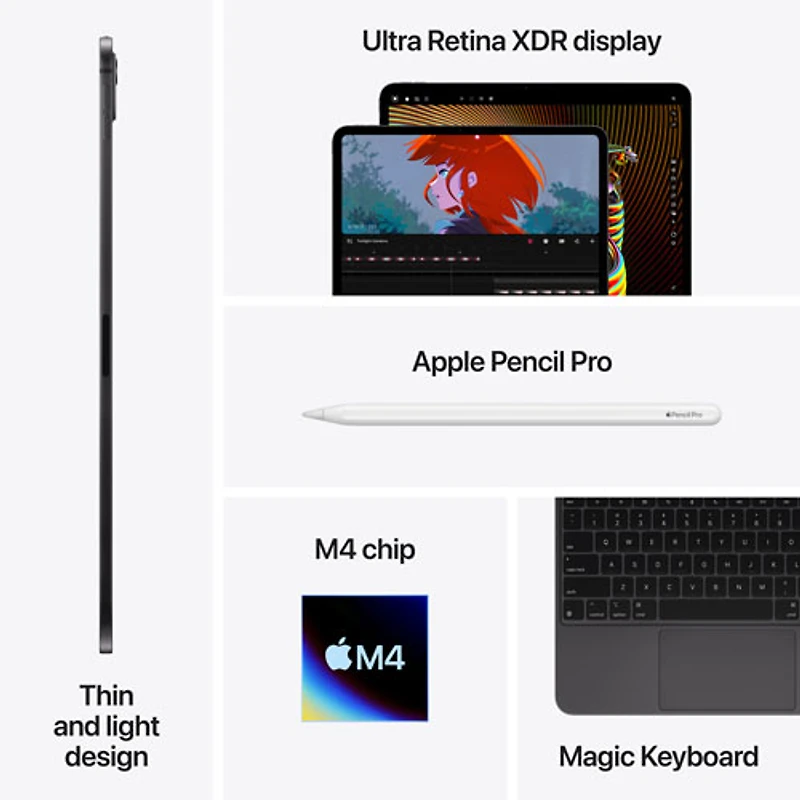 iPad Pro 11 po 2 To avec Wi-Fi et 5G d'Apple (5e génération) - Noir infini