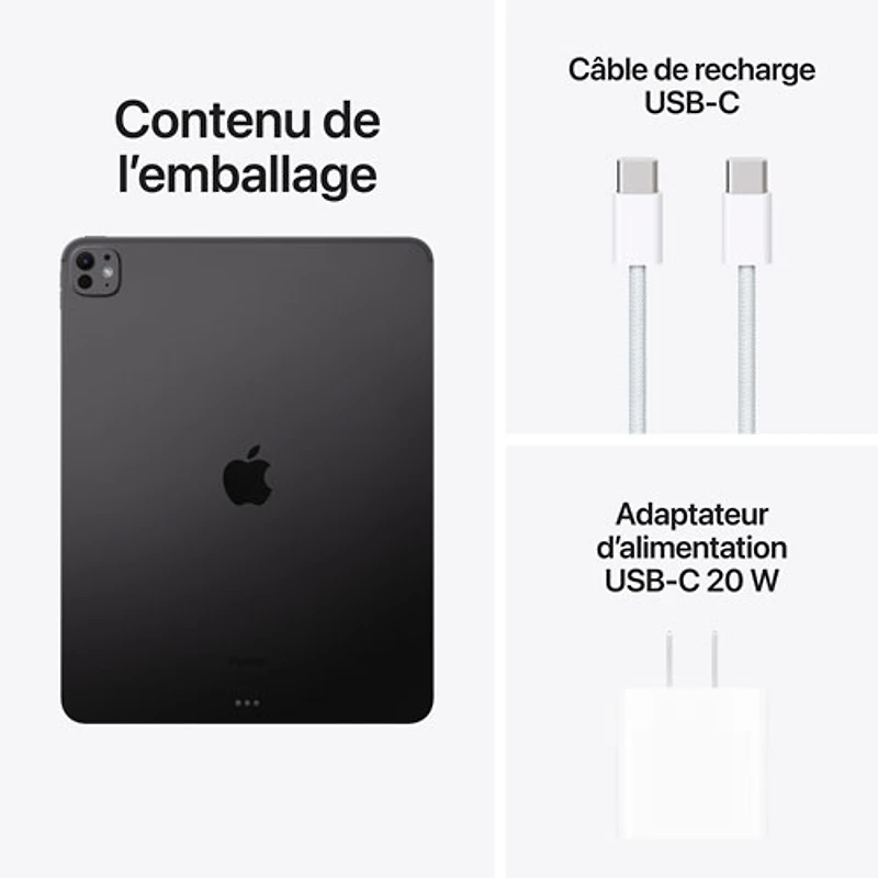 iPad Pro 13 po 1 To d'Apple avec verre nanotexturé et Wi-Fi (7e génération) - Noir infini