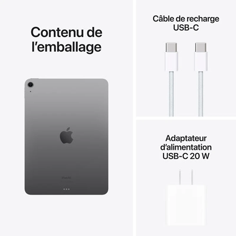 iPad Air 11 po 256 Go avec Wi-Fi d'Apple (6e génération) - Gris cosmique
