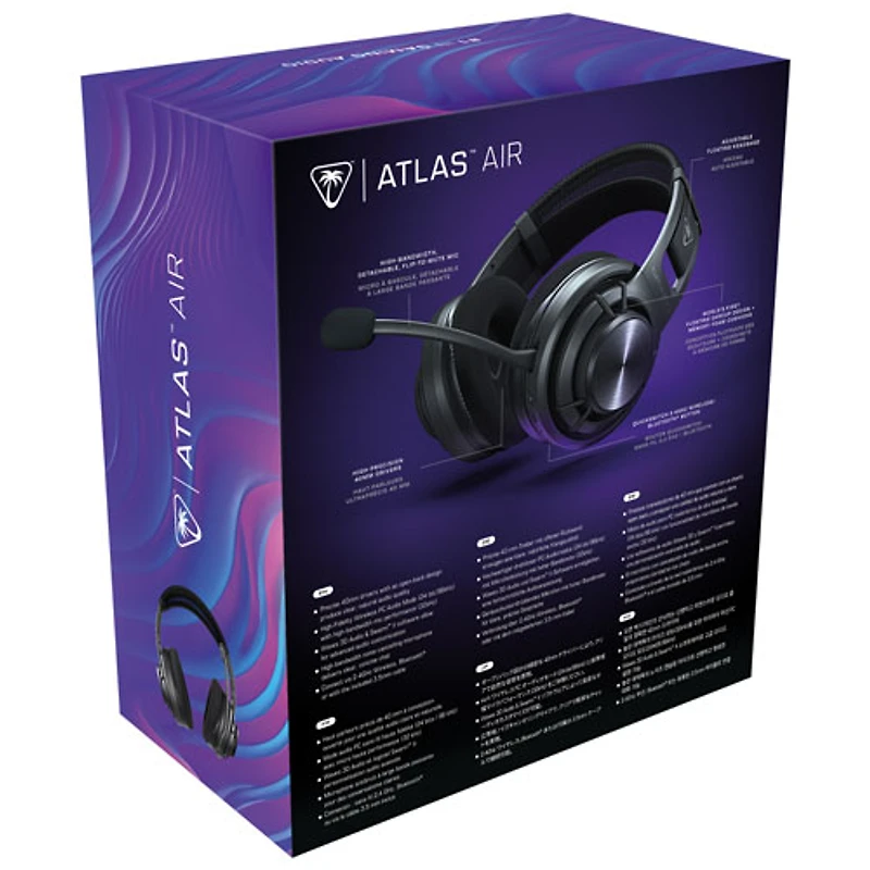 Casque de jeu sans fil Atlas Air de Turtle Beach pour PC/PlayStation - Noir - Exclusivité de Best Buy