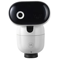 Interphone de surveillance vidéo motorisé HD 5 po de Motorola avec indicateur de niveau sonore DEL (PIP1610) - Blanc