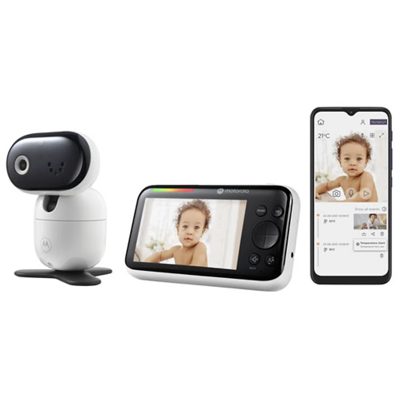 Interphone de surveillance intelligent motorisé Wi-Fi 5 po de Motorola (PIP1510) - Blanc
