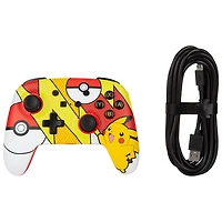Manette avec fil améliorée de PowerA pour Switch - Pikachu
