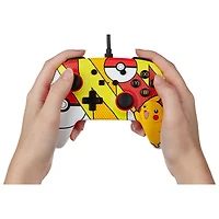 Manette avec fil améliorée de PowerA pour Switch - Pikachu