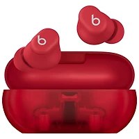 Écouteurs boutons 100 % sans fil à isolation sonore Solo Buds de Beats by Dr. Dre - Rouge transparent