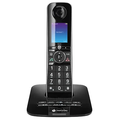 Téléphone sans fil Bluetooth à 1 combiné DECT 6.0 D871 de Motorola - Noir