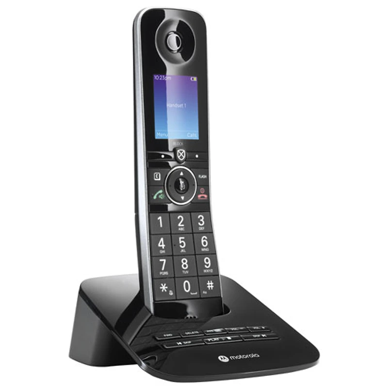 Téléphone sans fil Bluetooth à 1 combiné DECT 6.0 D871 de Motorola - Noir