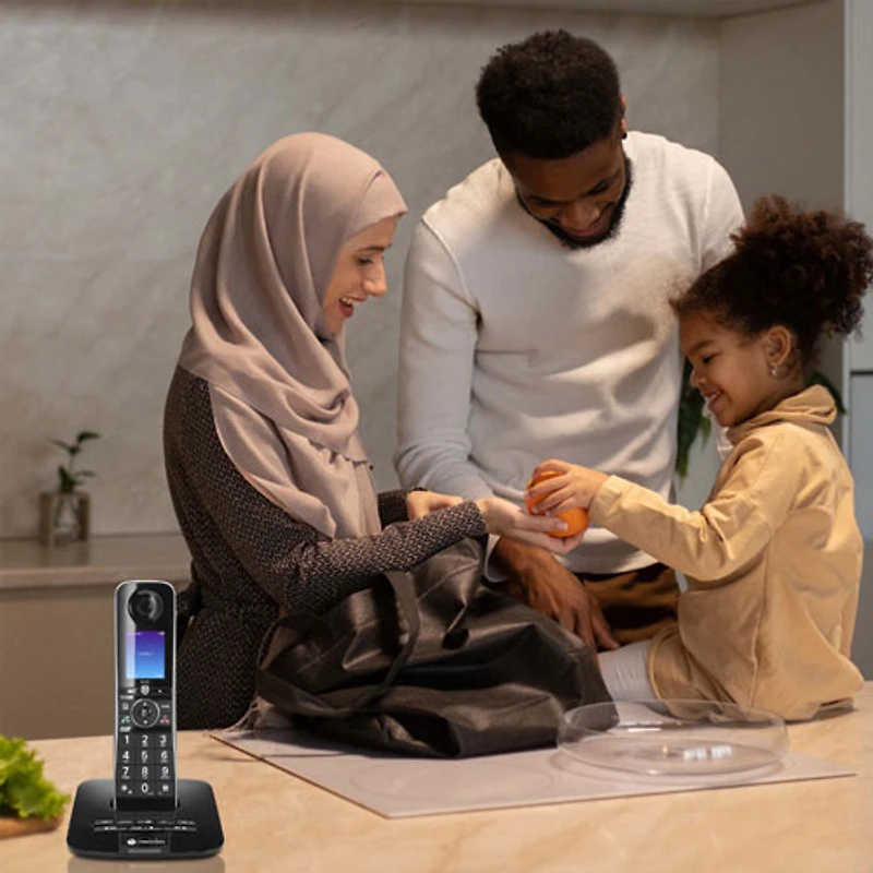 Téléphone sans fil Bluetooth à 1 combiné DECT 6.0 D871 de Motorola - Noir