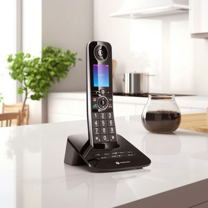 Téléphone sans fil Bluetooth à 1 combiné DECT 6.0 D871 de Motorola - Noir