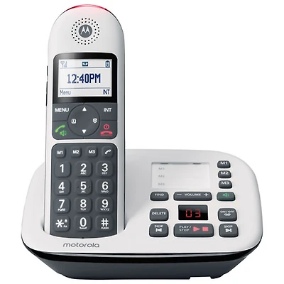 Motorola CD501 DECT 6.0 1-Handset Cordless Phone - White