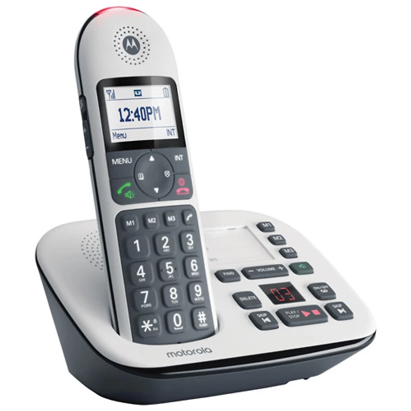 Motorola CD501 DECT 6.0 1-Handset Cordless Phone - White