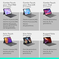tui-clavier Combo Touch de Logitech avec pavé pour iPad Air po (M2 et M3), iPad Air (5e gén.) - Gris Oxford