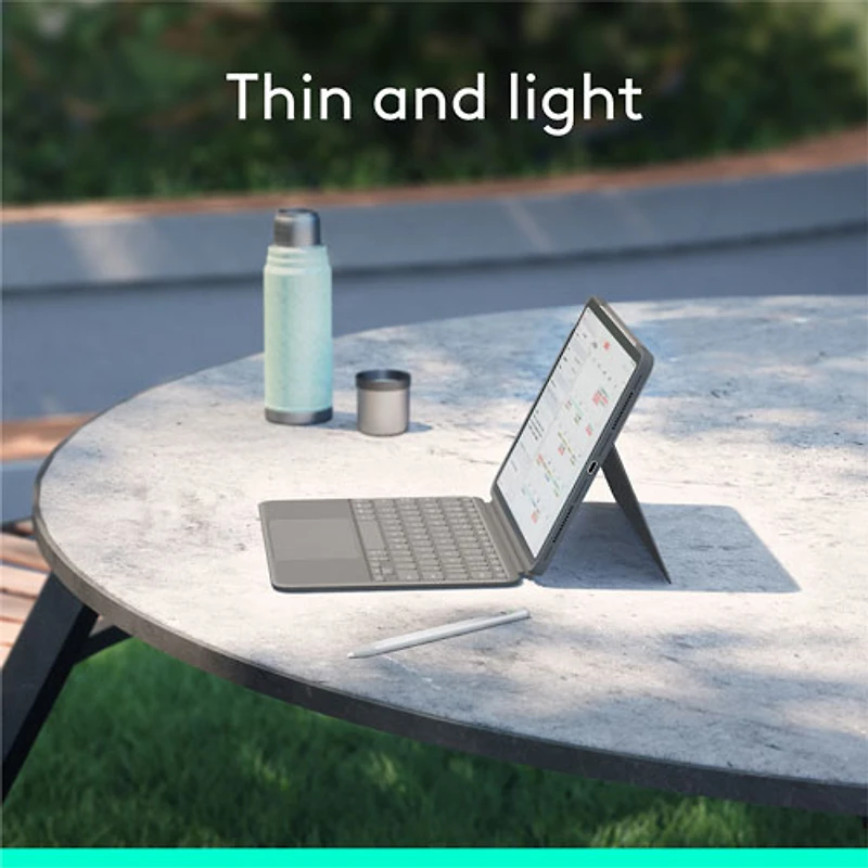 tui-clavier Combo Touch de Logitech avec pavé pour iPad Air po (M2 et M3), iPad Air (5e gén.) - Gris Oxford