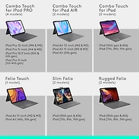 Logitech Combo Touch Keyboard Case with Trackpad for iPad Air 13" (M2/M3/M4), iPad Air (5th gen) - Oxford Grey - Eng