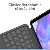 Étui-clavier Combo Touch de Logitech avec pavé pour iPad Pro 11 po (5e gén.) - Graphite - Anglais