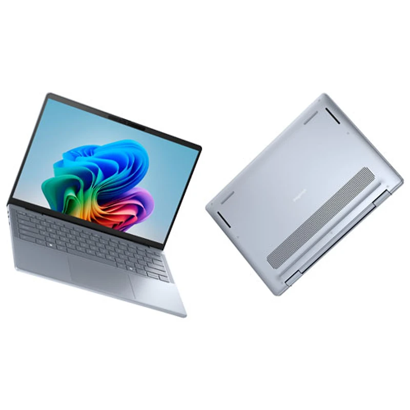 Portable à écran tactile de 14 po Inspiron 14 Plus de Dell avec Copilot+ - Bleu glacier (Snapdragon X Plus/RAM 16 Go/SSD 512 Go)