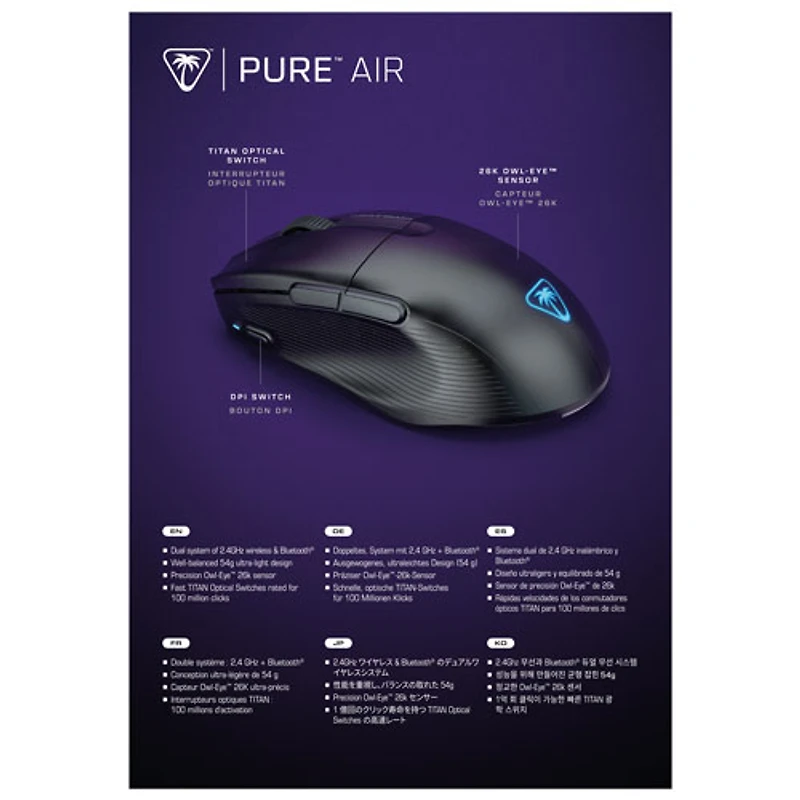 Turtle Beach Pure SEL 8000 DPI Gaming Mouse - Black - Only at Best Buy
