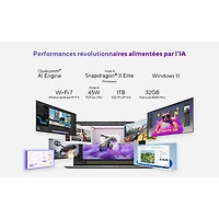 Portable VivoBook S 15 DELO de 15,6 po d'ASUS (Snapdragon X Elite/RAM 32 Go/SSD 1 To) - Argenté