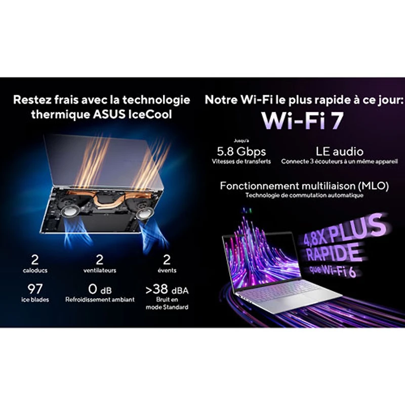 Portable VivoBook S 15 DELO de 15,6 po d'ASUS (Snapdragon X Elite/RAM 32 Go/SSD 1 To) - Argenté