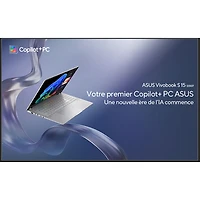 Portable VivoBook S 15 DELO de 15,6 po d'ASUS (Snapdragon X Elite/RAM 32 Go/SSD 1 To) - Argenté