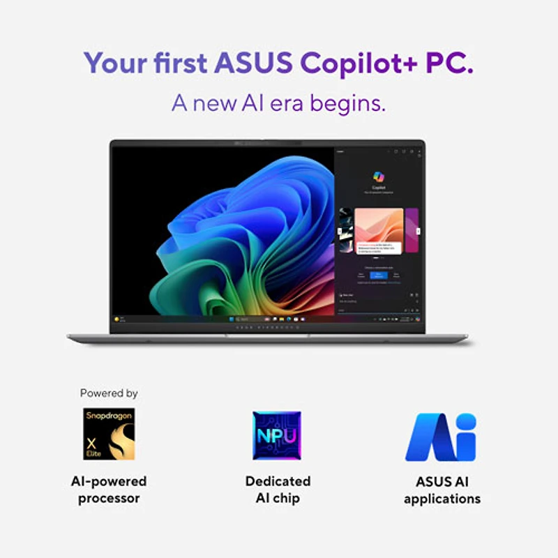 Portable VivoBook S 15 Copilot+ PC DELO de 15,6 po d'ASUS (Snapdragon X Plus/RAM 16 Go/SSD 512 Go)