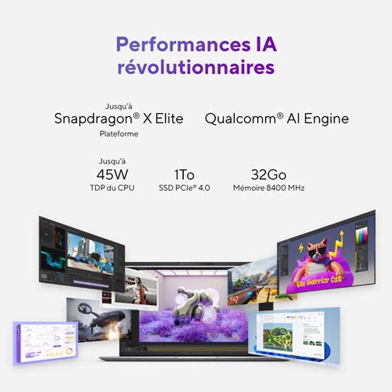 Portable VivoBook S 15 Copilot+ PC DELO de 15,6 po d'ASUS (Snapdragon X Plus/RAM 16 Go/SSD 512 Go)