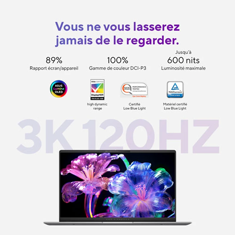 Portable VivoBook S 15 Copilot+ PC DELO de 15,6 po d'ASUS (Snapdragon X Plus/RAM 16 Go/SSD 512 Go)
