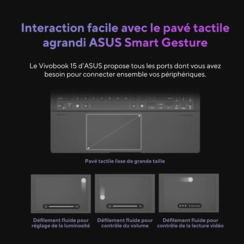 Portable VivoBook S 15 Copilot+ PC DELO de 15,6 po d'ASUS (Snapdragon X Plus/RAM 16 Go/SSD 512 Go)
