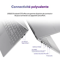 Portable VivoBook S 15 Copilot+ PC DELO de 15,6 po d'ASUS (Snapdragon X Plus/RAM 16 Go/SSD 512 Go)