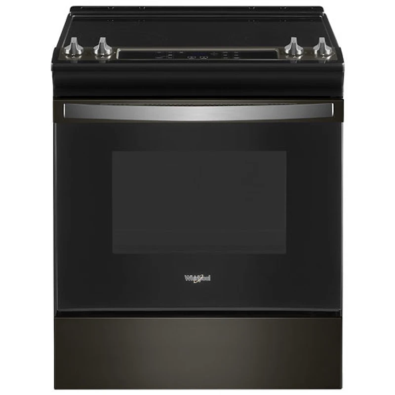Open Box - Whirlpool 30" 4.8 Cu. Ft. Self-Clean Slide-In Electric Range - Black Stainless - Scratch & Dent
