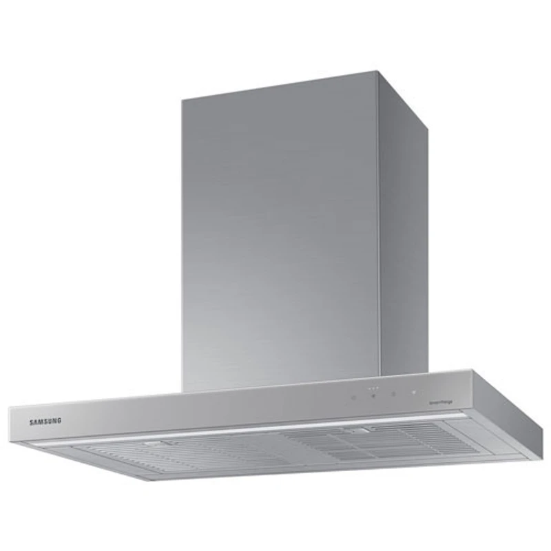 Open Box - Samsung Bespoke 30" Wall Mount Range Hood (NK30CB600WCGAA) - Grey Glass - Scratch & Dent