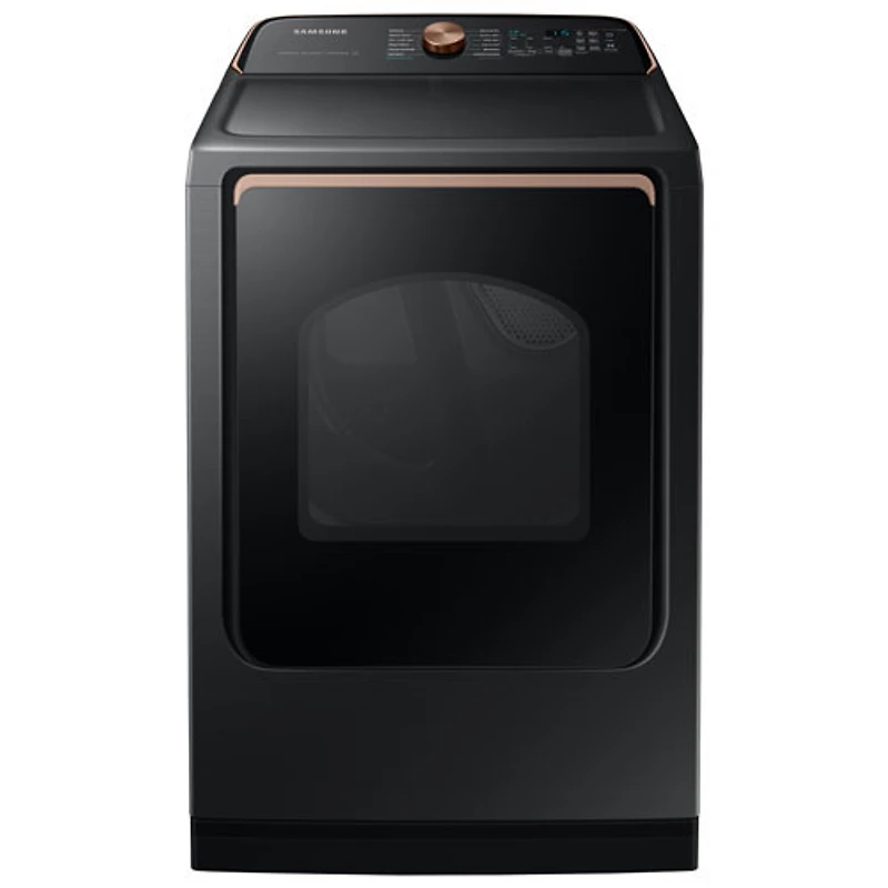 Open Box - Samsung 7.4 Cu. Ft. Electric Steam Dryer (DVE54CG7550VAC) - Black - Scratch & Dent