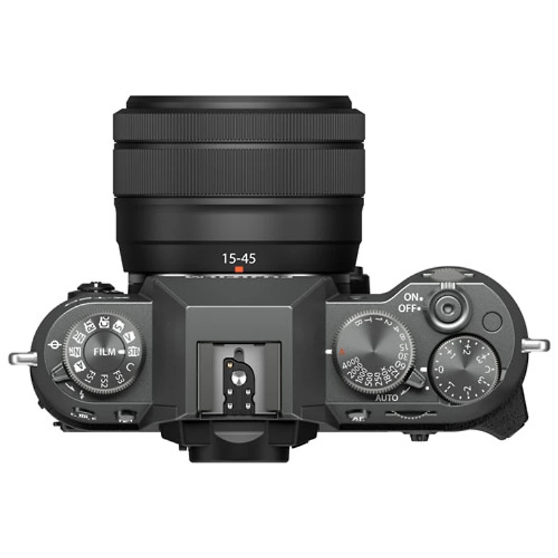 Appareil photo sans miroir X-T50 de Fujifilm avec objectif 15-45 mm - Argenté anthracite