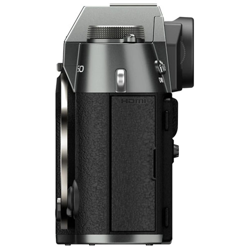 Appareil photo sans miroir X-T50 de Fujifilm avec objectif 15-45 mm - Argenté anthracite