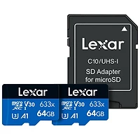 Lexar 64GB 100MB/s MicroSD Memory Card - 2 Pack