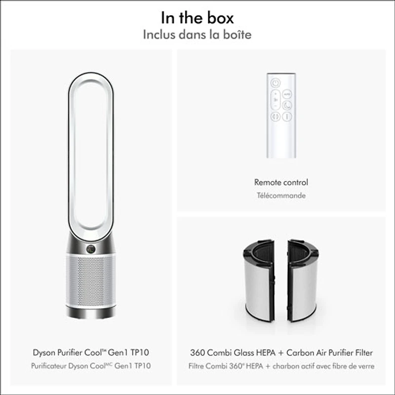 Ventilateur-purificateur Cool Gen1 TP10 de Dyson avec filtre HEPA - Blanc