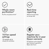 Ventilateur-purificateur Cool Gen1 TP10 de Dyson avec filtre HEPA - Blanc